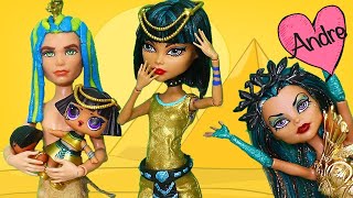 La familia LOL Pharaoh Babe y la visita de la tía | Muñecas y juguetes con Andre para niñas y niños