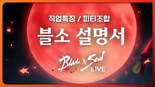 블소라이브_시스템설명서 / 직업특징_파티조합