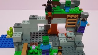 마인크래프트 레고 스티브가 아빠좀비와 아기좀비를 물리쳐요Minecraft Lego Steve Fight Dad Zombie And Baby Zombie