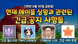 [한자] 메이플 현 상황과 관련한 디렉터의 사과 / 보…