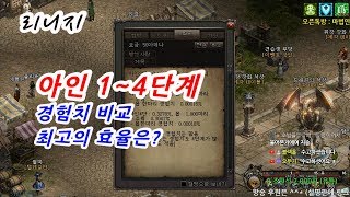 마법인형 리니지 아인 단계별 경험치 비교 최고의 효율은…