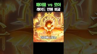 메이플 VS 로아  레이드 비교