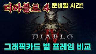 디아블로4. 그래픽카드 별 프레임 비교 해드림